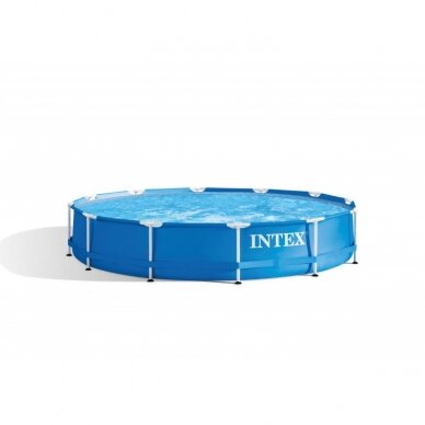 Karkasinis baseinas INTEX Metal Frame Pool Blue 366x76 cm