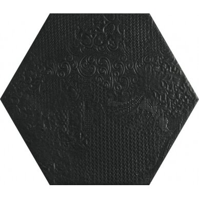 Akmens masės plytelės Milano Black 25x22 cm