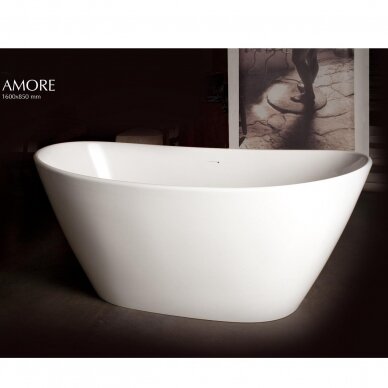 Akmens masės vonia PAA Amore 160 cm
