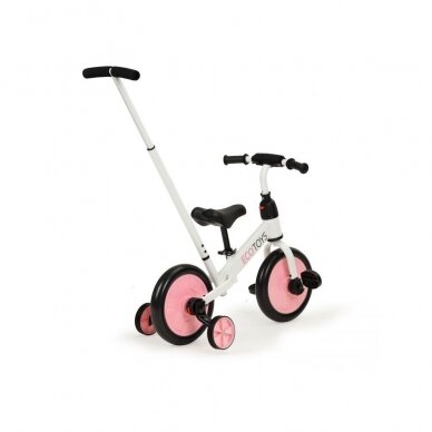 Balansinis dviratukas 3in1 Eco Toys, su pėdalais, pagalbiniais šoniniais ratukais
