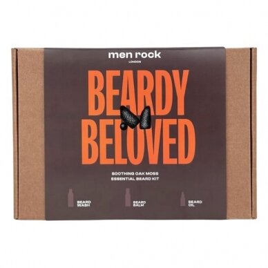 Barzdos priežiūros rinkinys Men Rock Beardy Beloved Soothing Oak Moss