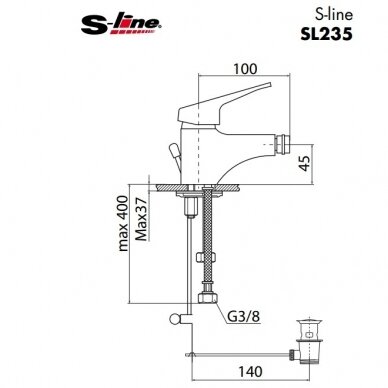 Bidė maišytuvas S-line SL235