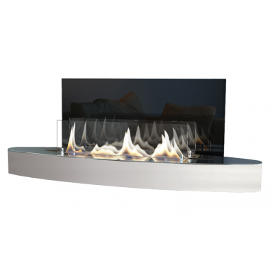 Bio židinys Ebios-fire Elipse Wall Mini, nerūdijančio plieno, 16 m2, 1,6 kW