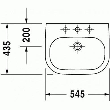 Praustuvas Duravit D-Code 55 cm
