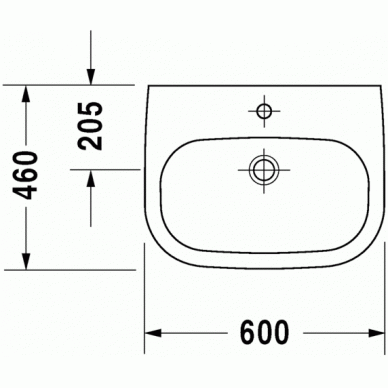 Praustuvas Duravit D-Code Med 60 cm