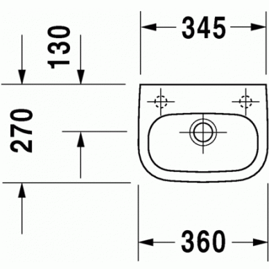 Praustuvas Duravit D-Code 36 cm 2