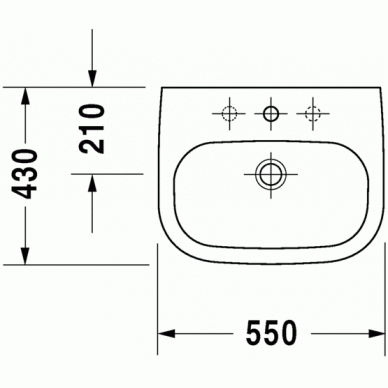 Praustuvas Duravit D-Code 55 cm 3