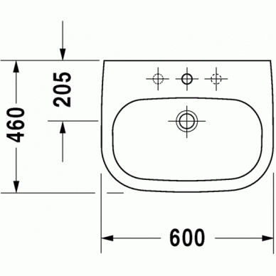 Praustuvas Duravit D-Code 60, 65 cm
