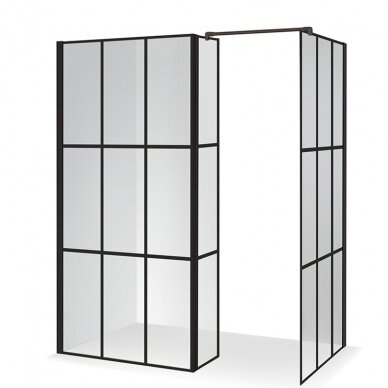 Dušo kabina Brasta Glass Nero Cube Bona 140 cm