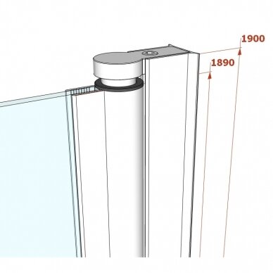 Dušo kabina Brasta Glass Sandra 80, 90, 100 cm 3