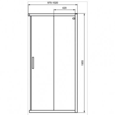 Dušo kabinos durys Ideal Standard Connect 2, 80, 90, 100, 120 cm