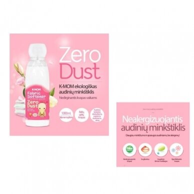 Ekologiškas audinių minkštiklis K-MOM “Zero Dust” 1