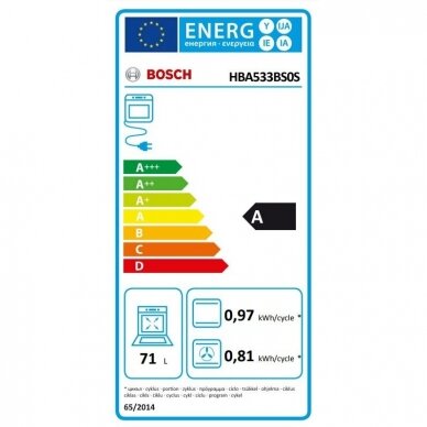 Elektrinė orkaitė Bosch HBA533BS0S + dujinė kaitlentė Bosch PGH6B5B90 3