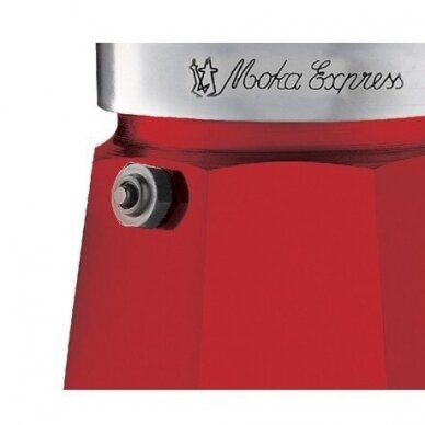 Espresso kavinukas Bialetti Moka Express Red 3 puodelių 1