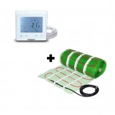 Grindinio šildymo tinklelis 0.5x2m Wellmo MAT + programuojamas termostatas Feelspot WTH-51.36 NEW 08-00335