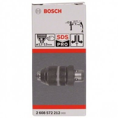 Greitai fiksuojamas grąžto griebtuvas su adapteriu Bosch (GBH 2-26 DFR, 2608572212)
