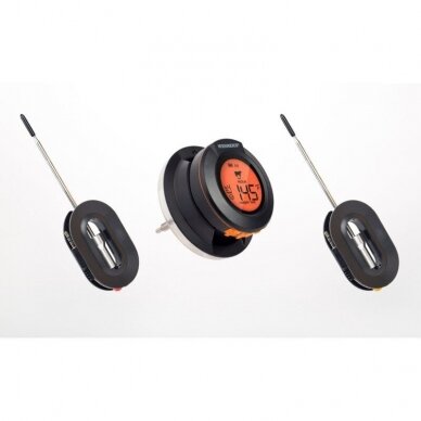 Grilio termometras naudojamas su Bluetooth ir specialia telefono programėle 5
