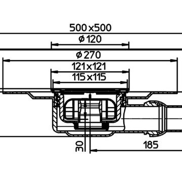 Trapas vidaus patalpoms HL90PrD-3000 kaip ir HL90PrD, tik su nerūdijančio plieno porėmiu 1