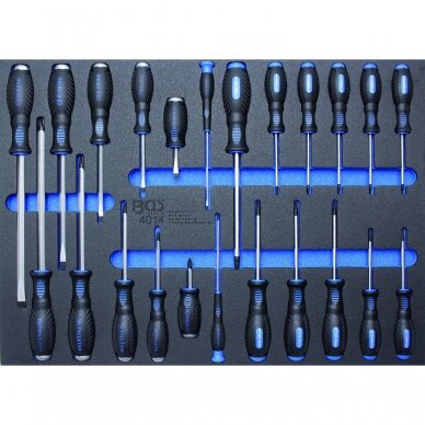 Įrankių spintelė su ratukais BGS-technic, 8 stalčiai su 296 įrankiais 6