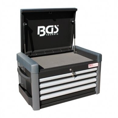 Įrankių spintelė su ratukais BGS-technic Pro Standard Max, 12 stalčių, su 296 įrankiais