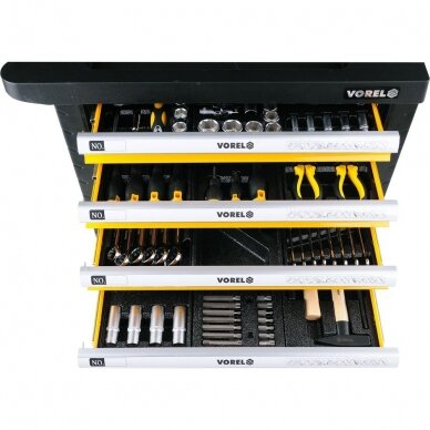 Įrankių spintelė Vorel 177 įrankiai, 6 stalčiai (58540) 3