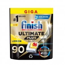 Kapsulės indaplovėms FINISH Allin1 Ultimate Plus 90vnt. Lemon