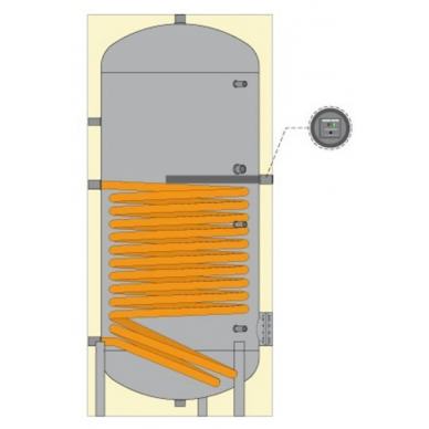 Karšto vandens šildytuvas Cordivari BOLLY 1 ST su vienu gyvatuku, 1000L (3103162321137)