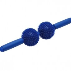 Masažuoklis SISSEL® Spiky Twin Roller, mėlynas