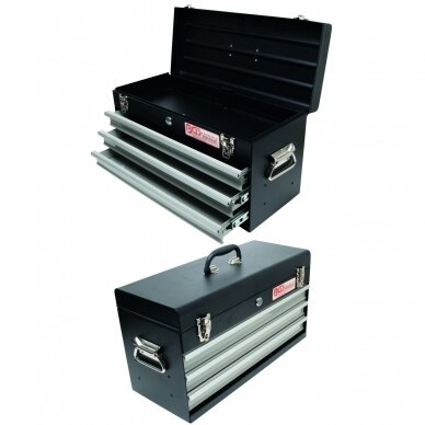 Metalinė įrankių dėžė, tuščia BGS-technic, 3 stalčiai