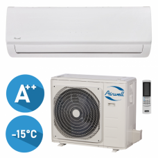 Oro kondicionierius/šilumos siurblys Airwell AURA, efektyvus šildymas iki -15°C, šaldymas 2,64 kW, šildymas 2,93 kW