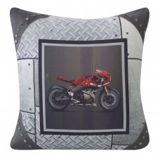 Dekoratyvinės pagalvėlės užvalkalas Herman motorbike