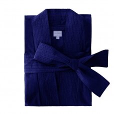Perkelio medvilnės chalatas DecoFlux Kimono Royal Cobalt