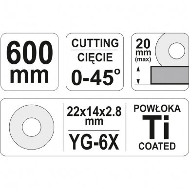 Plytelių pjaustymo staklės Yato 600mm, YT-3704 3