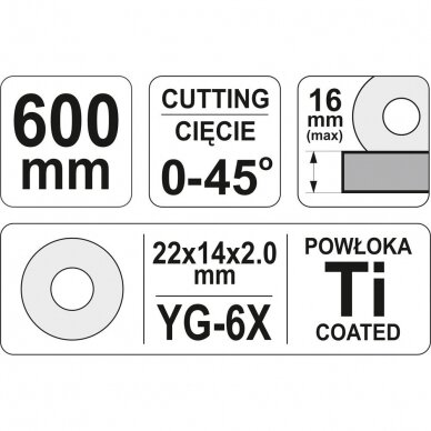 Plytelių pjaustymo staklės Yato 600mm, YT-3707