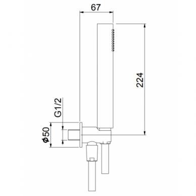 Potinkinė termostatinė dušo sistema Fiore X-Termo 5