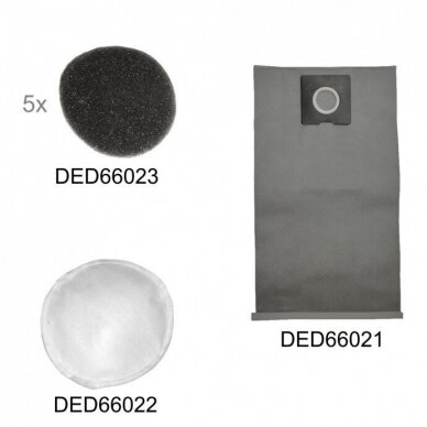 Pramoninis dulkių siurblys, vandens filtras DEDRA DED6602, 1,4 kW 1
