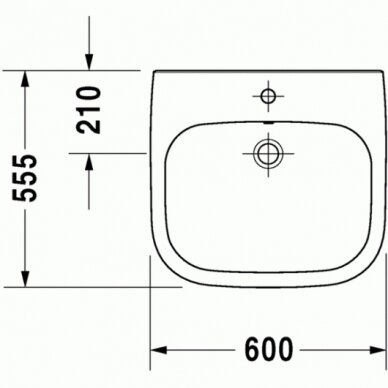 Praustuvas Duravit D-Code 60 cm