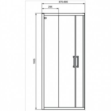 Pusapvalė dušo kabina Ideal Standard Connect, 90 cm