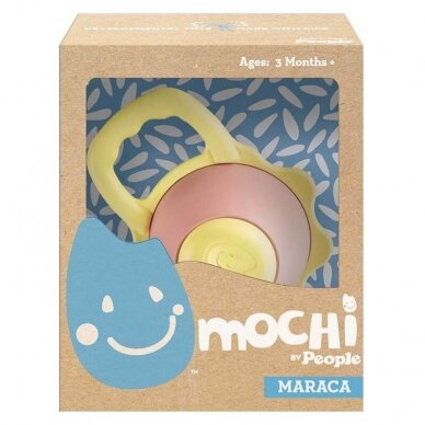 Raminantis kramtukas „Mochi Maraca“. Sudėtis: 51% ryžiai MB012