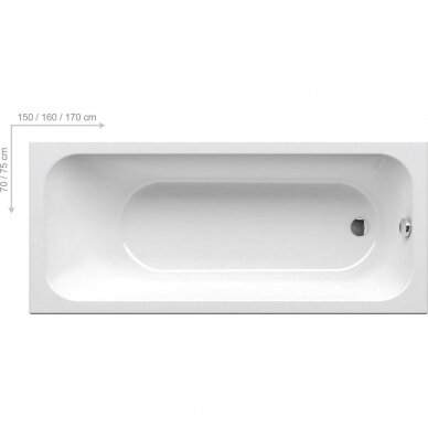Ravak vonios komplektas: vonia Chrome 150 cm 1
