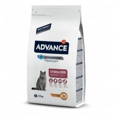 Sausas maistas katėms Advance Sterilized senior +10m 1,5 kg