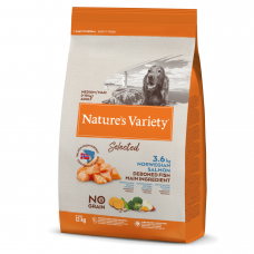 Sausas maistas Nature's Variety Selected Med/Max Adult (norvegiška lašiša) 12 kg