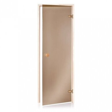 Saunos durys Andres SCAN, 70×200 cm, drebulė, bronzinis stiklas