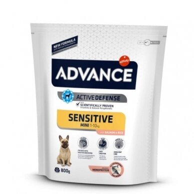 Sausas maistas Advance Dog Mini Sensitive Salmon Rice 1