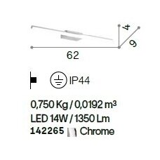 Sieninis šviestuvas Ideal Lux RIFLESSO AP D62