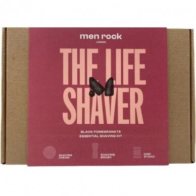 Skutimosi priemonių rinkinys Men Rock The Life Shaver Black Pomegranate