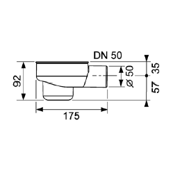 Tece standartinis drainline sifonas DN50 1