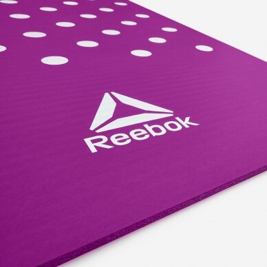 Treniruočių kilimėlis Reebok Spots 7mm, violetinis 2