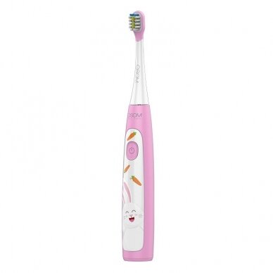 Vaikiškas įkraunamas elektrinis dantų šepetėlis OSOM Oral Care Kids Sonic Toothbrush Pink 2