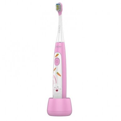 Vaikiškas įkraunamas elektrinis dantų šepetėlis OSOM Oral Care Kids Sonic Toothbrush Pink 1